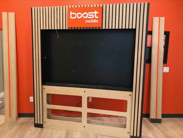 Retail display fixture dismantled and ready to load